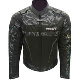 Prosev 186 Leather Su Geçirmez Motosiklet Montu 3XL Fermuarlı Hava Tahliye Kanallı - Siyah