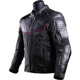 Prosev Falcon 4 Mevsim Siyah Deri Motosiklet Mont Su Geçirmez 4XL Beden