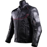 Prosev Falcon 4 Mevsim Siyah Deri Motosiklet Mont - XL