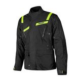 Prosev Stelvio 5217 Motosiklet Montu 4 Mevsim Uzun 600-D Dayanıklı Kumaş Motorcu Mont Siyah-Sarı Neon - 3XL - Çok Renkli