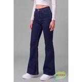 Proshine Yüksek Bel Toparlayıcı İspanyol Paça Kot Pantolon Kadın - Esnek Slim Fit Flare Jean