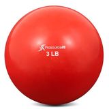 ProsourceFit Pilates, Yoga, Güç Antrenmanı ve Fizik Tedavi için Ağırlıklı Tonlama Egzersiz Topları, 1,4 kg, Kırmızı, ps-222-smb-1,8 kg-Ebeveyn