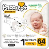 Protection Yenidoğan Bebek Bezi 1 Numara (2-5 Kg) 64 Adet Paket - 0 - 1 Ay