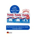 Protefix Diş Protezleri Için Yapıştırıcı Yastık 2 Üst Çene Alana 1 Alt Çene Hediye