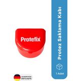 Protefix Koruyucu Protez Saklama Kabı Tekli Kullanım İçin 1 Adet Kırmızı Renk