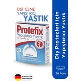 Protefix Üst Çene Diş Protezi Yapıştırıcı Yastık, İpek Dokulu ve Aromasız, Güçlendirici Etkili, 30 Adet