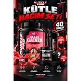 PROTEİN CENTER Muscle Pro Kütle Hacim Seti (Mass Gainer 4 Kg Çilek Aromalı) + (Creatine 250 Gr Saf Aromasız) + (SHAKER VE SÜRPRİZ HEDİYELER)