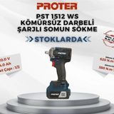 Proter PST 1512 WS Kömürsüz 20V 4.0 Ah Darbeli Şarjlı Somun Sökme Makinesi