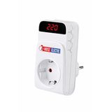 PROTEX-R Dijital Voltaj Koruyucu Priz - Ayarlanabilir Alt/Üst Limit (140V-280V), 16A Akım Korumalı Priz, 5 Sn / 3 Dakika Gecikme Seçenekli, LED Ekranlı Kombi, Buzdolabı ve TV Koruyucu (1)