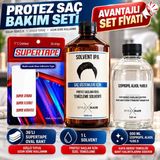 Protez Saç Bakım Seti – 36’lı Supertape Oval Bant + 1 L Solvent + 500 ml Ipa