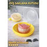 Protez Takma Diş Saklama Kutusu Kapaklı Hijyenik Taşınabilir Diş Kabı Günlük Kullanım