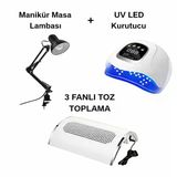 Protez Tırnak Seti ( Manikür Masa Lambası + Uv Led Kurutucu Seti + Toz Toplama)