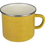 Protocol London Zarif Inci Italyan Emaye Kupa 14 cm - Sarı - Açık Sarı
