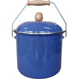 Protocol London Zarif Inci Italyan Emaye Yoğurt Tenceresi Emaye Bakraç 20 cm 5 Litre - Mavi