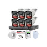 Proton 6 Kameralı Gece Görüşlü 5MP Full HD Güvenlik Kamerası Seti