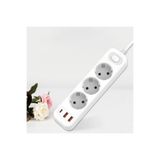 Protonust 3 Lü PRİZ 3X Soket Termal Akım Korumalı Power Tuşlu 2x USB 1x Type-C Çıkışlı Kablolu Çoklu Priz