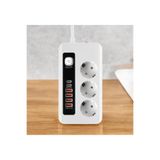 Protonust 3 Lü PRİZ 3X Soket Termal Akım Korumalı Power Tuşlu 4x USB 2x Type-C Çıkışlı Kablolu Çoklu Priz