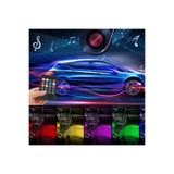 Protonust Kablosuz Araba LED Işık Şerit 4adet 12 LED RGB dekor Işıklar, Arabalar için 8 Renkli Uzaktan Kumanda