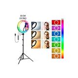 Protonust Rgb Halka Işık Led Youtuber Makyaj Ring Light 33cm 13''inch Led Video Güzellik Merkezi Işığı Mj33