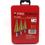 Proturka Kademeli Matkap Ucu Seti (4X12/20/32 Mm)-3 Parça
