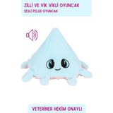 Proud Wave Sesli Ahtapot Köpek Oyuncağı Peluş Zilli Vikvikli Çift Taraflı Çekiştirme Oyuncağı