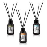 Prova 3x100 ml Cotton Flower + Coco Sun + Peach Tea Bambu Çubuklu Oda Kokusu