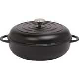 Provence Gourmet Tava, 28 Cm, 3,9 L, Dökme Demir, Indüksiyon Uyumlu - Siyah