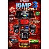 Provzen 4 Kameralı Çift Solarlı 4g Simkartlı Güneş Enerjili Ptz Güvenlik Kamerası 15MP 4 Lens Pır Insan Algılama IP66