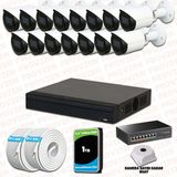 Provzen Dahua 15 Kameralı IP 1080P Gece Görüşlü Güvenlik Kamerası