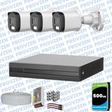 Provzen Dahua 3 Kameralı Full HD Fullcolor Mikrofonlu Güvenlik Kamerası