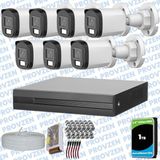 Provzen Dahua 7 Kameralı Full HD Fullcolor Mikrofonlu Güvenlik Kamerası
