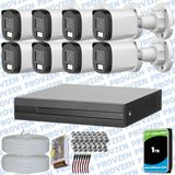 Provzen Dahua 8 Kameralı Full HD Fullcolor Mikrofonlu Güvenlik Kamerası