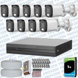 Provzen Dahua 9 Kameralı Full HD Fullcolor Mikrofonlu Güvenlik Kamerası