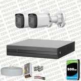 Provzen Dahua Full Hd 2 Kameralı Güvenlik Kamerası + 500GB HDD - Beyaz