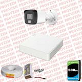Provzen Hikvision 1 Kamera Hibrit ColorVu Full HD Güvenlik Kamera Olay Anında bildirim