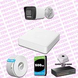 Provzen Hikvision 1 Kameralı IP 1080P ColorVu Güvenlik Kamerası Mikrofonlu Olay Anında bildirim