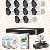Provzen Hikvision 10 IP Kamera 7/24 Renkli Mikrofonlu Güvenlik Kamerası Olay Anında bildirim