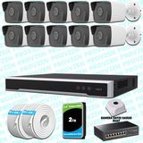 Provzen Hikvision 10 IP Kameralı 4MP 1440P Mikrofonlu Güvenlik Kamerası