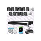 Provzen Hikvision 11 IP 4MP Hibrit ColorVu Güvenlik Kamerası Seti Olay Anında bildirim