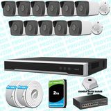 Provzen Hikvision 11 IP Kameralı 4MP 1440P Mikrofonlu Güvenlik Kamerası