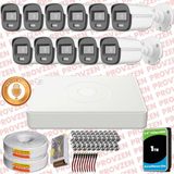 Provzen Hikvision 11'li Full HD Güvenlik Kamerası Set 7/24 Renkli, Mikrofonlu, Olay Anında Bildirim
