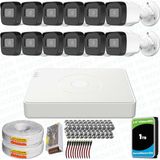 Provzen Hikvision 12 Kameralı Full HD Geniş Açı Güvenlik Kamerası 1TB Olay Anında bildirim