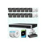 Provzen Hikvision 12 Kameralı IP 1080P Mikrofonlu Güvenlik Kamerası Olay Anında bildirim