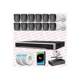 Provzen Hikvision 12 Kameralı IP Full HD Renkli Güvenlik Kamerası Mikrofonlu