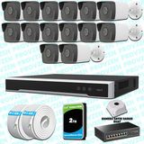 Provzen Hikvision 14 IP Kameralı 4MP 1440P Mikrofonlu Güvenlik Kamerası