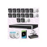 Provzen Hikvision 14 Kameralı IP 1080P ColorVu Güvenlik Kamerası Mikrofonlu Olay Anında bildirim