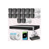 Provzen Hikvision 14 Kameralı IP Full HD Renkli Güvenlik Kamerası Mikrofonlu
