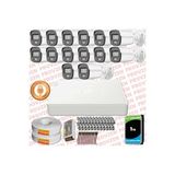 Provzen Hikvision 14'lü Full HD Güvenlik Kamerası Set 7/24 Renkli, Mikrofonlu, Olay Anında Bildirim