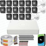 Provzen Hikvision 16 Kameralı Full HD Geniş Açı Güvenlik Kamerası 1TB Olay Anında bildirim