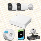 Provzen Hikvision 2 IP Kameralı Colorvu Hibrit Güvenlik Kamerası